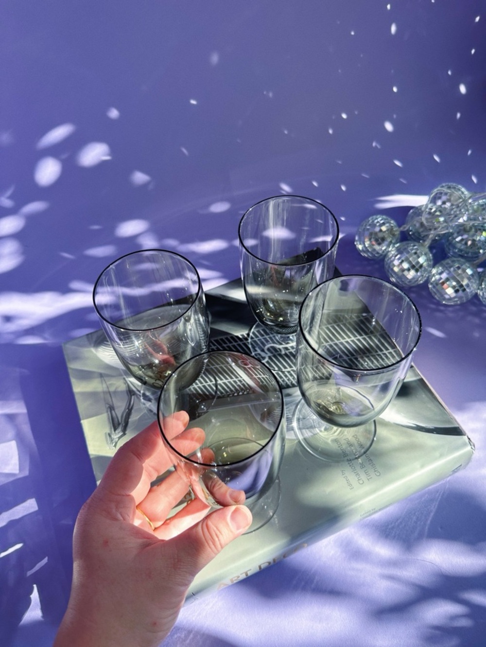 4 BelKraft Moonglo BK1 West German Contemporary Hand Blown Water Goblets - Picture 6 of 8